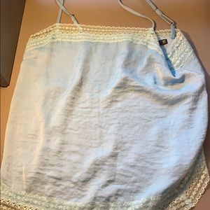 baby blue spaghetti strap tank